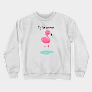 My 1st Summer Flamingo Beach Crewneck Sweatshirt